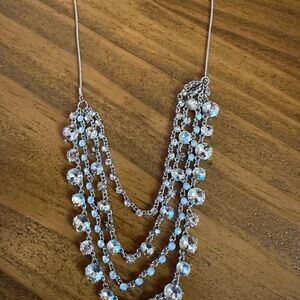 LOFT Elegant Silver Colored Adjustable Fashion Necklace